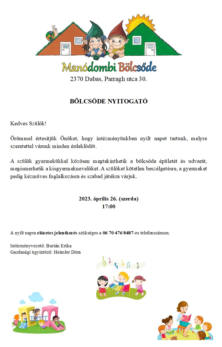 Bölcsőde nyitogató