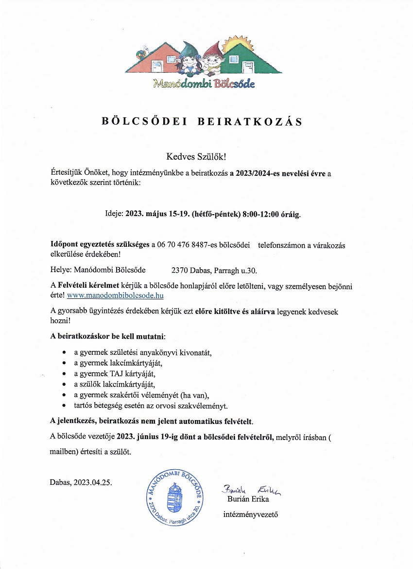 beiratkozás 2023.május